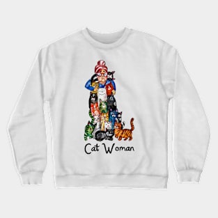 Cat woman 01 Crewneck Sweatshirt